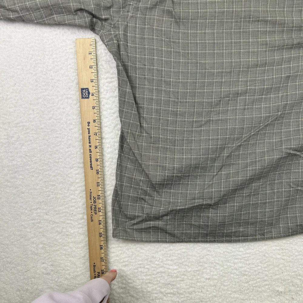 Polo Ralph Lauren Shirt Mens Large RL Twill Gray Check Long Sleeve Business